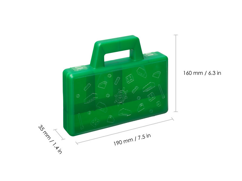 LEGO SORTING CASE TO GO - GREEN