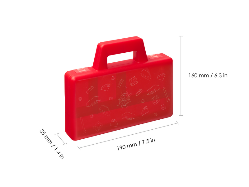 LEGO SORTING CASE TO GO - RED