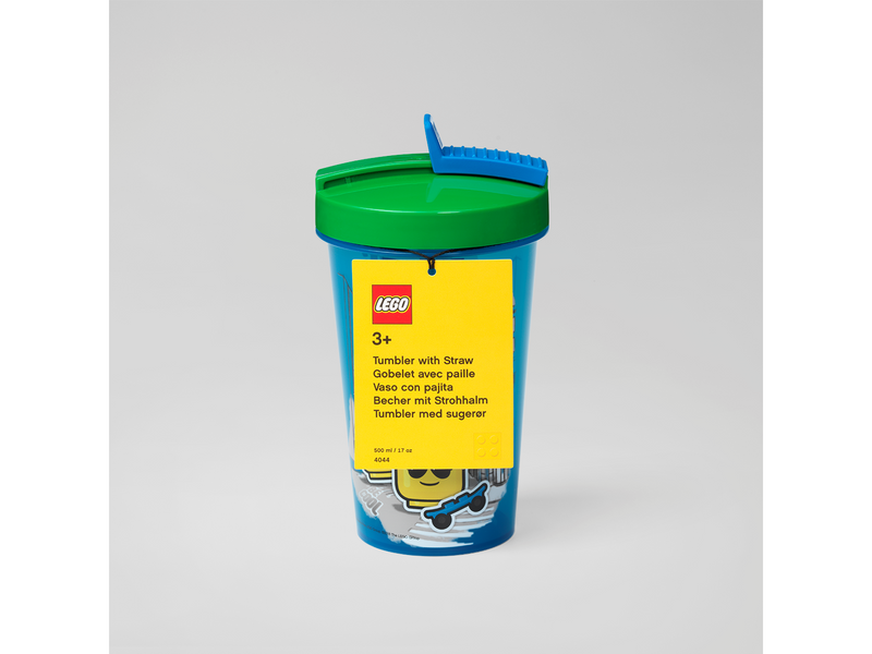 LEGO TUMBLER WITH STRAW ICONIC BOY