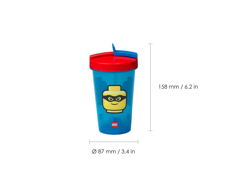 LEGO TUMBLER WITH STRAW ICONIC CLASSIC