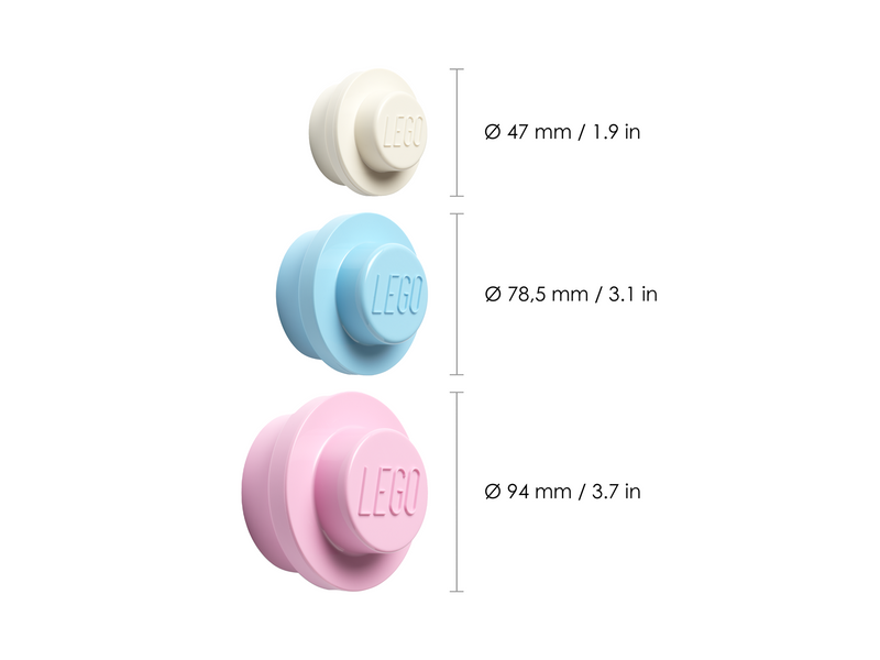 LEGO Knager i pink blå og hvid (3-pak)