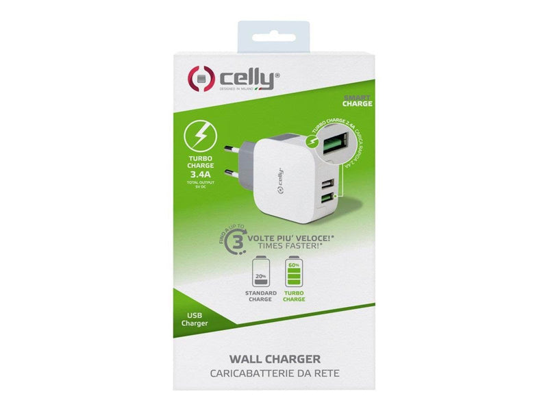 CELLY TC2USBTURBO power adapter - 2 x USB