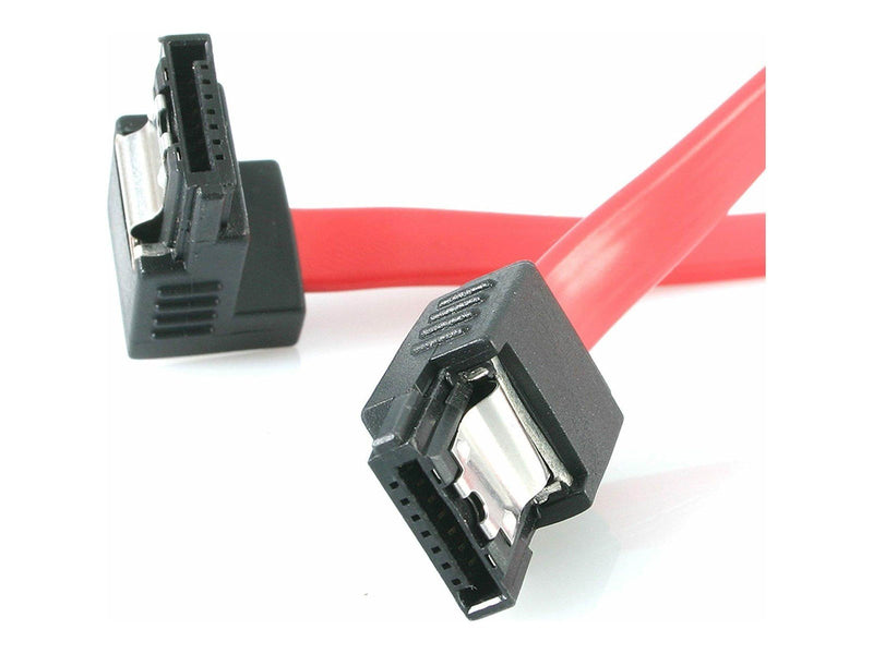StarTech.com 18in Latching SATA to Right Angle SATA Serial ATA Cable - SATA cable - 46 cm