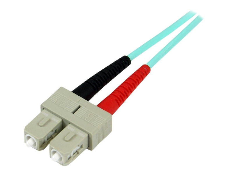 StarTech.com 1m Fiber Optic Cable - 10 Gb Aqua - Multimode Duplex 50/125 - LSZH - LC/SC - OM3 - LC to SC Fiber Patch Cable - pat