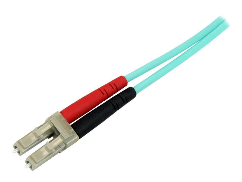 StarTech.com 1m Fiber Optic Cable - 10 Gb Aqua - Multimode Duplex 50/125 - LSZH - LC/SC - OM3 - LC to SC Fiber Patch Cable - pat