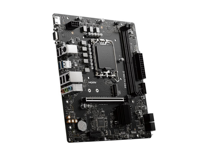 MSI PRO H610M-E Mainboard - Intel H610 - Intel LGA1700 socket - DDR5 RAM - Micro-ATX