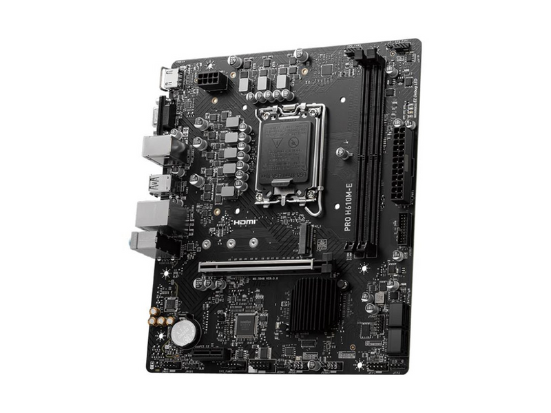 MSI PRO H610M-E Mainboard - Intel H610 - Intel LGA1700 socket - DDR5 RAM - Micro-ATX