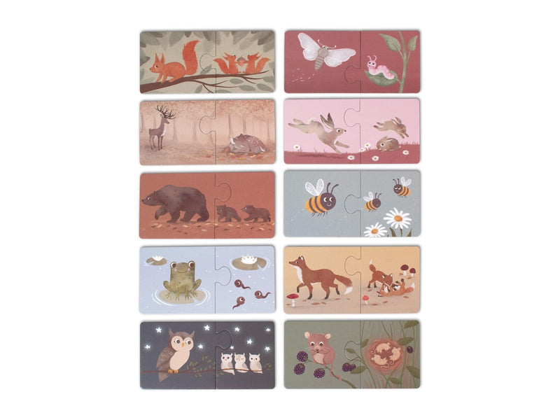 Filibabba Parent & baby puzzle - Nordic animals