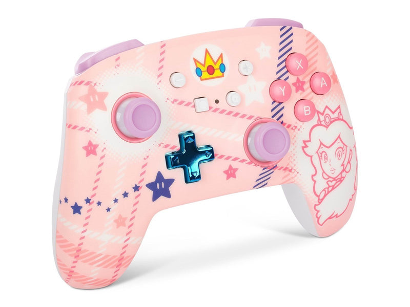 PowerA Verbesserter kabelloser Controller für Nintendo Switch - Prinzessin-Peach-Plaid - Wireless Controller - Nintendo Switch