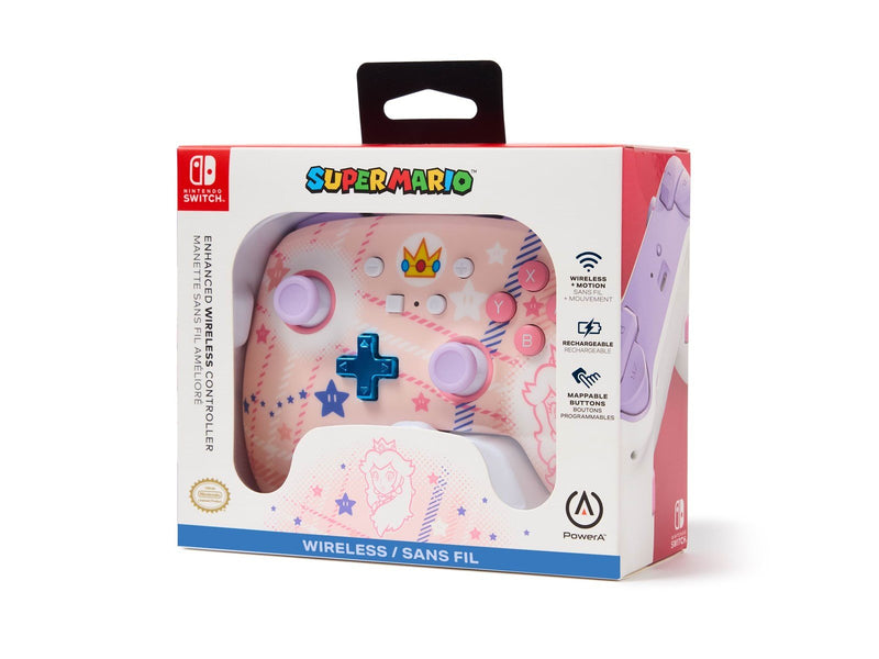 PowerA Verbesserter kabelloser Controller für Nintendo Switch - Prinzessin-Peach-Plaid - Wireless Controller - Nintendo Switch