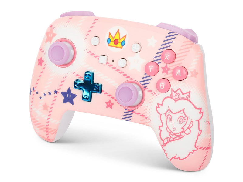 PowerA Verbesserter kabelloser Controller für Nintendo Switch - Prinzessin-Peach-Plaid - Wireless Controller - Nintendo Switch