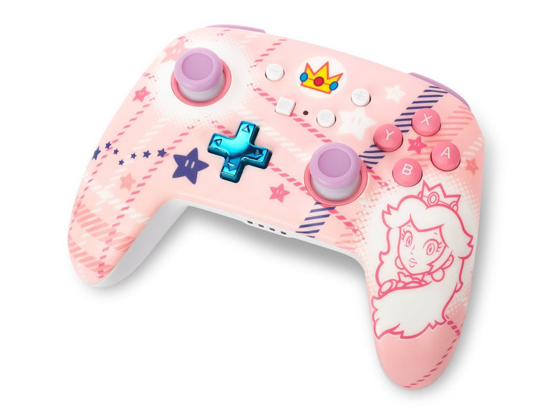 PowerA Verbesserter kabelloser Controller für Nintendo Switch - Prinzessin-Peach-Plaid - Wireless Controller - Nintendo Switch