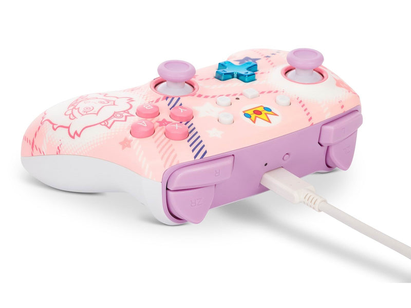PowerA Verbesserter kabelloser Controller für Nintendo Switch - Prinzessin-Peach-Plaid - Wireless Controller - Nintendo Switch