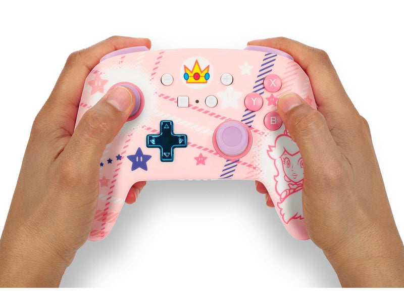 PowerA Verbesserter kabelloser Controller für Nintendo Switch - Prinzessin-Peach-Plaid - Wireless Controller - Nintendo Switch