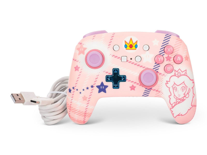 PowerA Verbesserter kabelloser Controller für Nintendo Switch - Prinzessin-Peach-Plaid - Wireless Controller - Nintendo Switch