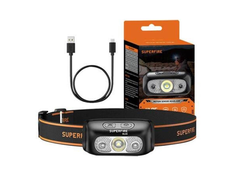 Superfire Headlamp  HL05-E 120lm USB