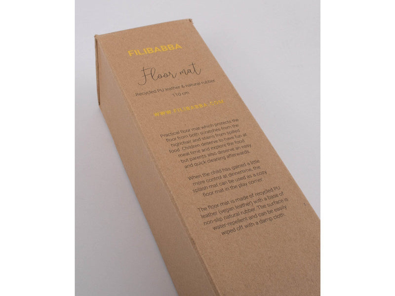 Filibabba Anti-slip floormat - recycled PU leather - Brown
