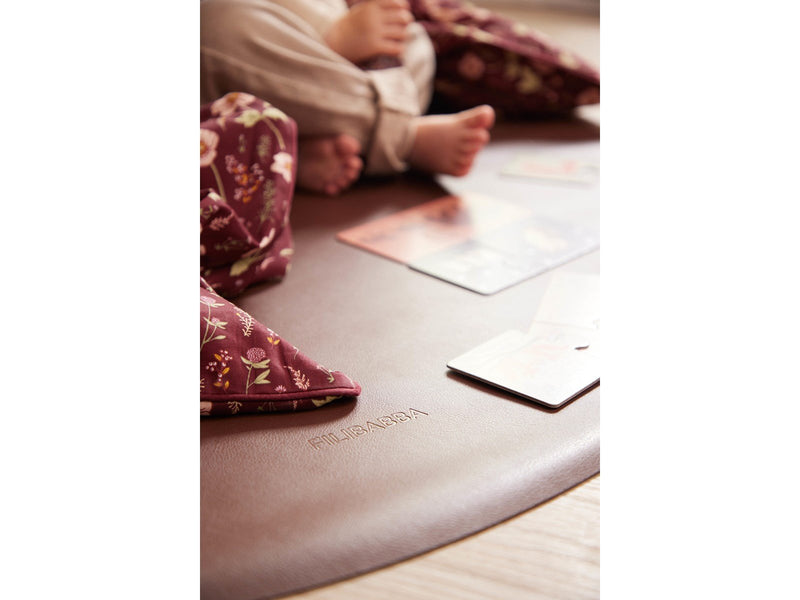 Filibabba Anti-slip floormat - recycled PU leather - Brown