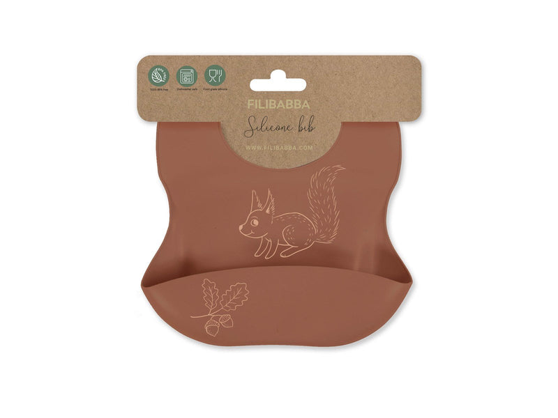 Filibabba Silicone bib with print - Bear