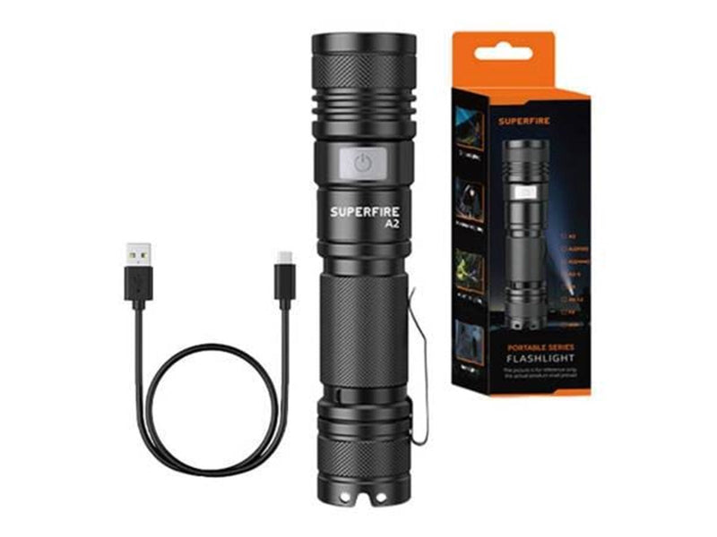 Superfire Flashlight  A2 650lm USB