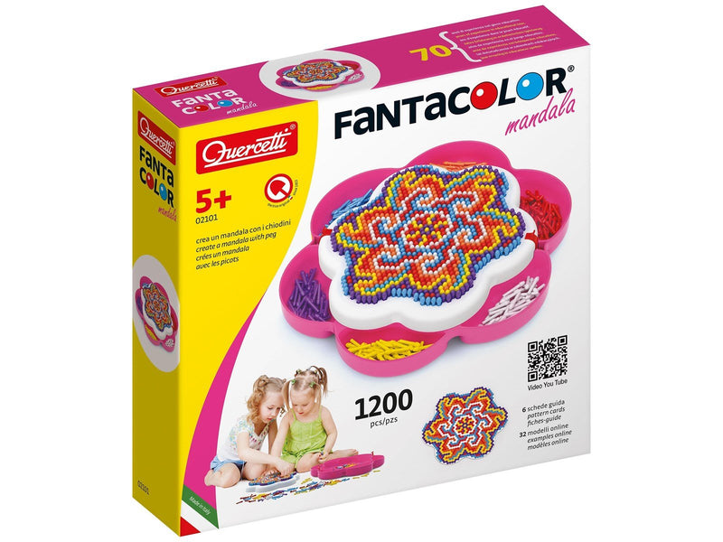 Quercetti FantaColor Mandala Daisy peg mosaic - 1200 pieces