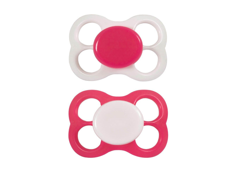 Barnets Favorit 2 pak luftsutter silikone 0-6 mdr. – Pink/Hvid