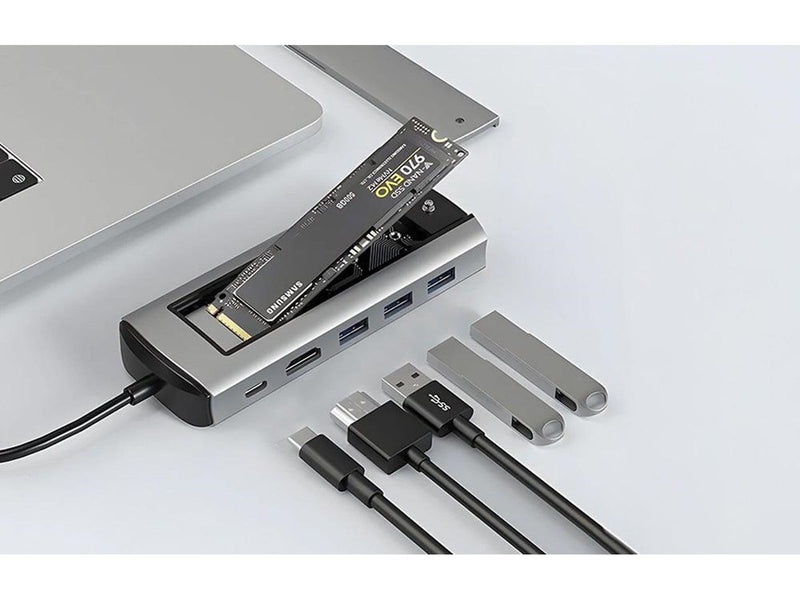BlitzWolf USB hub 6in1 Silver USB-Hubs - 6 - Grau