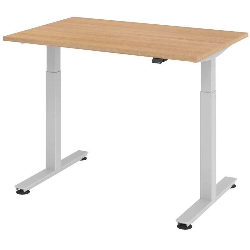 HAMMERBACHER elektrisch höhenverstellbarer Schreibtisch VXMST12/E/S eiche