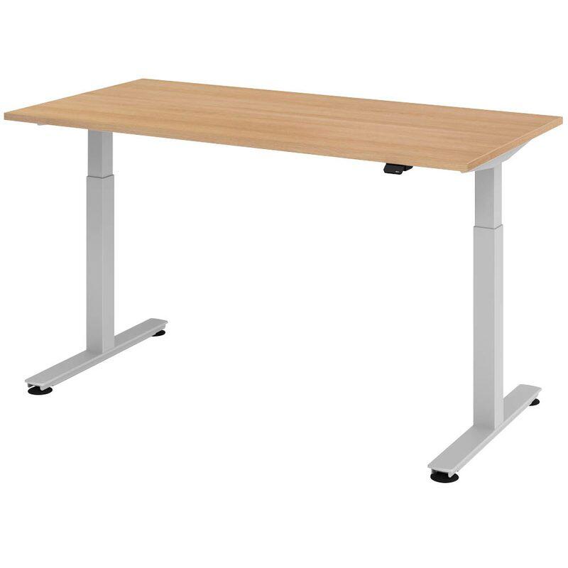 HAMMERBACHER elektrisch höhenverstellbarer Schreibtisch VXMST16/E/S eiche