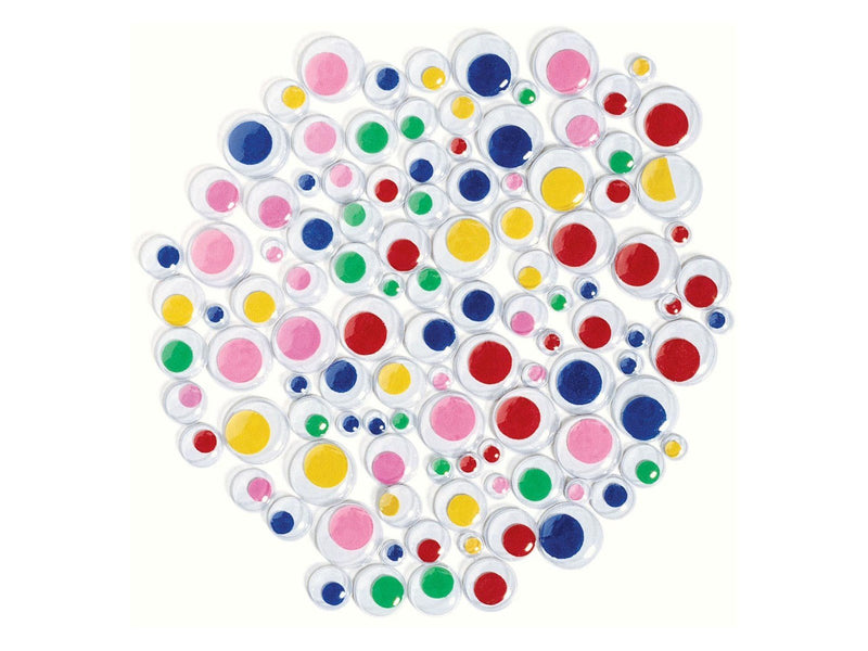 Colorations - Self-adhesive Colored Sticky Eyes 100 pcs.