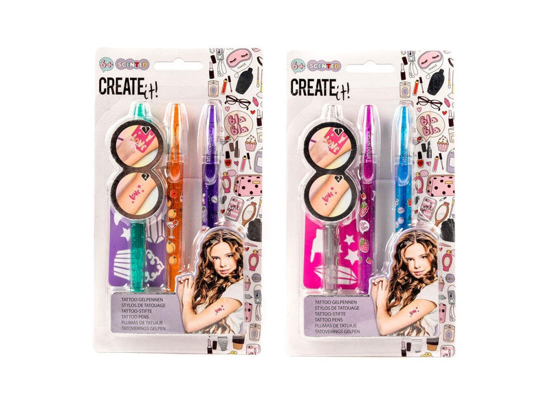 CREATE IT! Beauty Tattoo Fragrance Pens 3pcs + Template (Assorted)