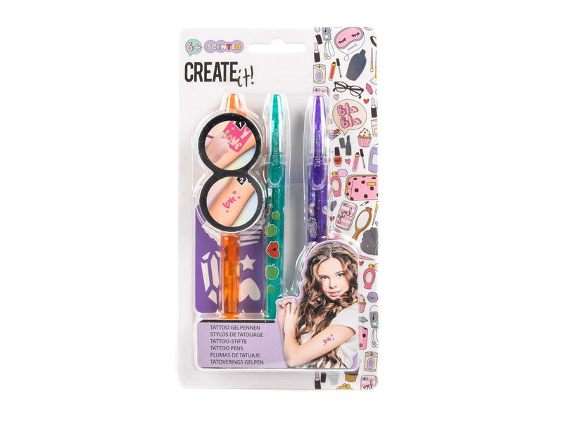 CREATE IT! Beauty Tattoo Fragrance Pens 3pcs + Template (Assorted)