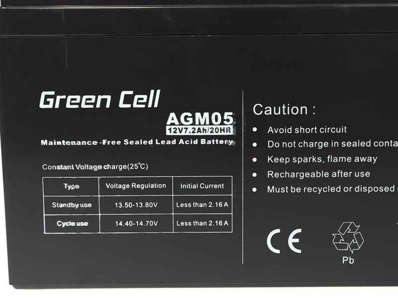 Green Cell AGM05 AGM 12V/7.2Ah Gel Deep Cycle