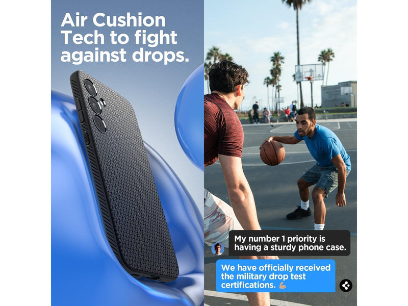 Spigen Liquid Air - matte black - Samsung Galaxy A35