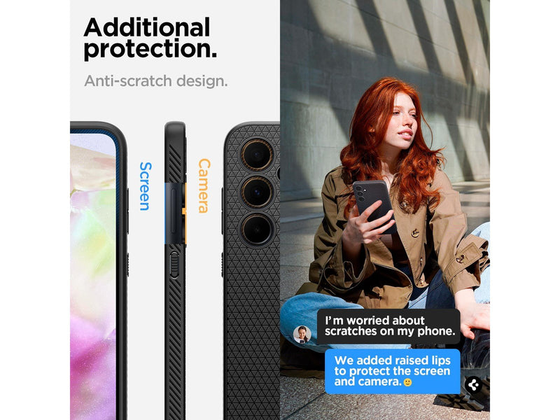 Spigen Liquid Air - matte black - Samsung Galaxy A35