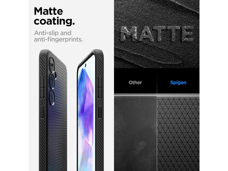 Spigen Liquid Air - matte black - Samsung Galaxy A55