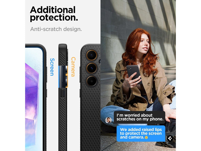 Spigen Liquid Air - matte black - Samsung Galaxy A55