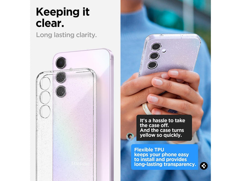 Spigen Liquid Crystal Glitter - crystal quartz - Samsung Galaxy A55