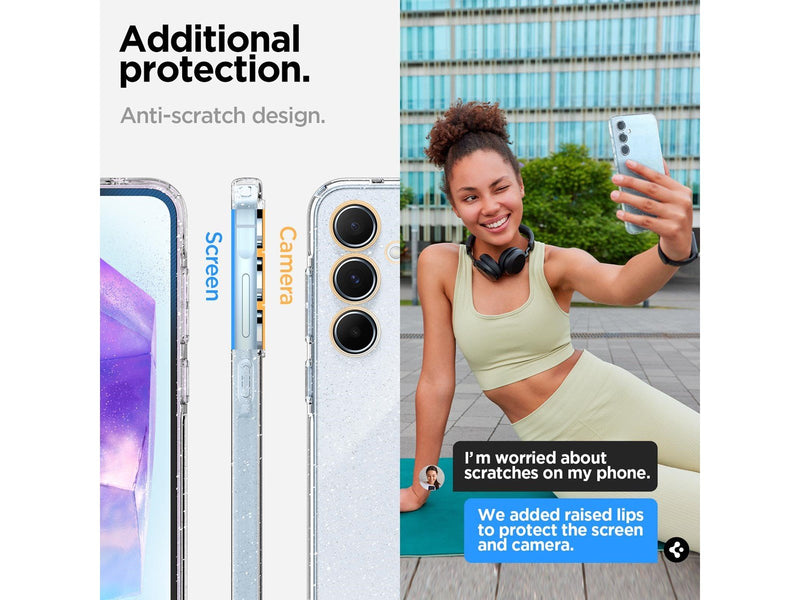 Spigen Liquid Crystal Glitter - crystal quartz - Samsung Galaxy A55