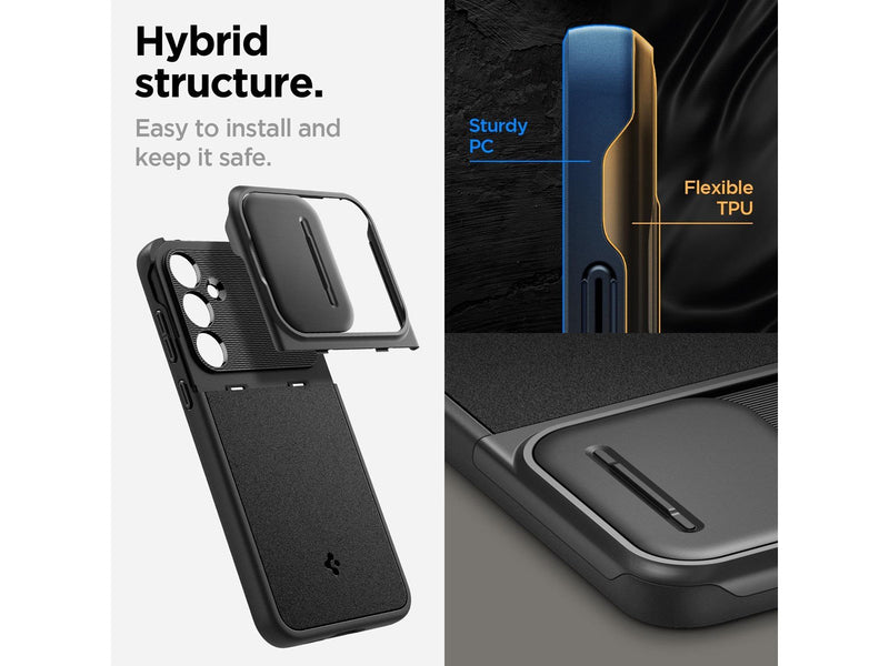 Spigen Optik Armor - black - Samsung Galaxy A55