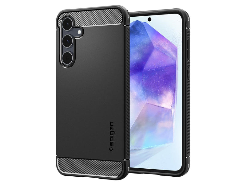 Spigen Rugged Armor - matte black - Samsung Galaxy A55