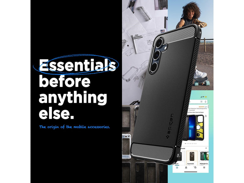 Spigen Rugged Armor - matte black - Samsung Galaxy A55