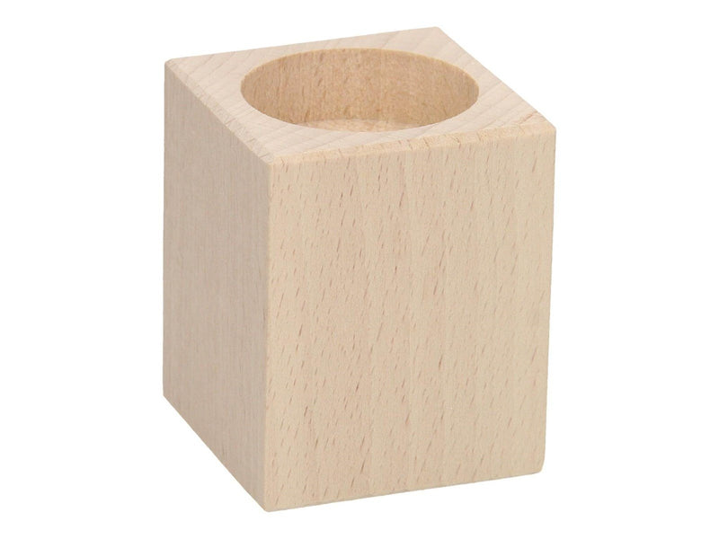 Playwood Tea light holder Square Beech wood 4cm