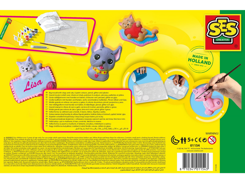 SES Creative Plaster Casting - Dogs and Cats