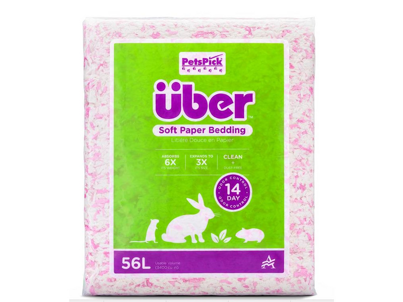 Über Soft Paper Bedding 56 L Pink/White