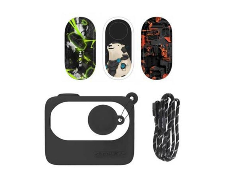 Sunnylife Protective Case  for Insta360 GO 3 Black with stickers