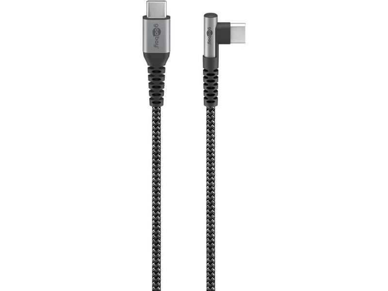 Pro USB-C - USB-C - 90° - Sleeved - 1m - Grau