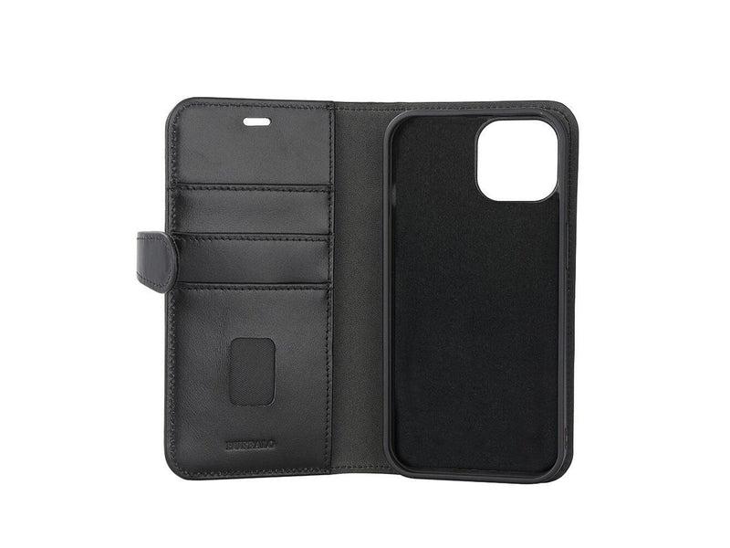 Buffalo Wallet Case 2-in-1 3 Card MagSeries Black - iPhone 15