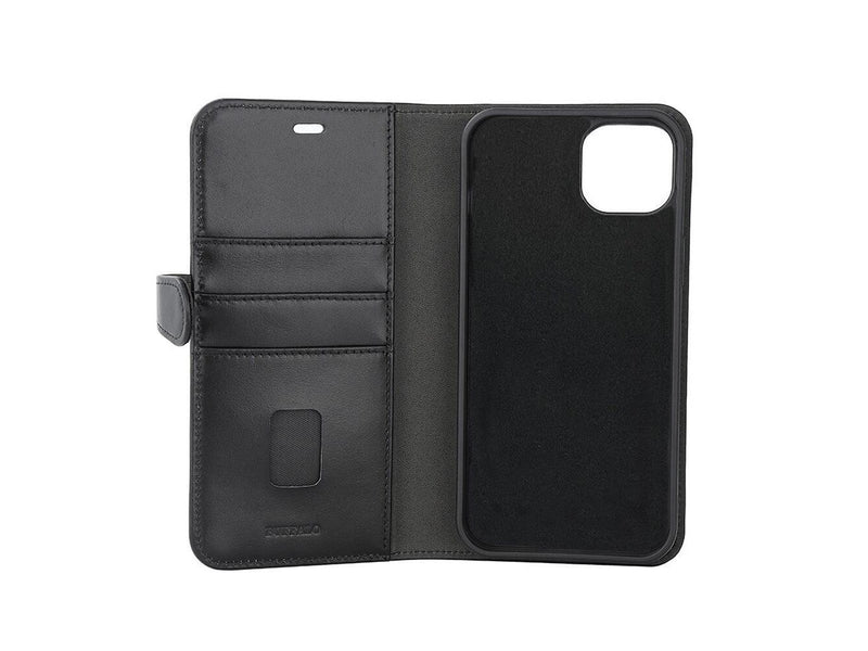 Buffalo Wallet Case 2-in-1 3 Card MagSeries Black - iPhone 15 Plus