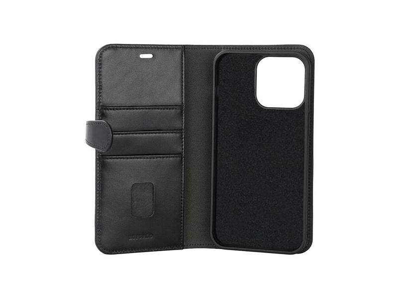 Buffalo Wallet Case 2-in-1 3 Card MagSeries Black - iPhone 15 Pro Max